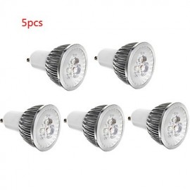 5pcs 3W GU10/GU5.3/E27/E14 350LM Warm/Cool White Color Light LED Spot Lights(85-265V)