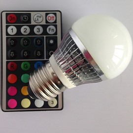 1 pcs E27 4 W 1X High Power LED Dimmable/32Keys Remote-Controlled/Decorative RGB LED Globe Bulbs AC85-265V