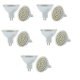 10PCS MR16 60SMD 3528 550-600LM DC12V Warm White/White Dimmable/Decorative LED Spotlight