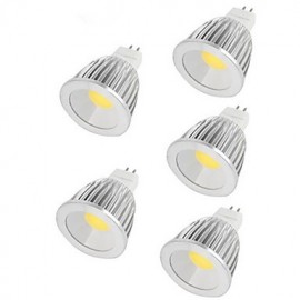 5pcs 7W MR16 550LM Warm/Cool White Light LED COB Spot Lights(12V)