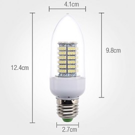 8W E26/E27 LED Candle Lights C35 138 SMD 3528 620 lm Warm White / Cool White AC 220-240 V