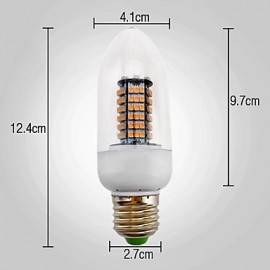 7W E26/E27 LED Candle Lights C35 120 SMD 3528 630 lm Warm White / Cool White AC 220-240 V