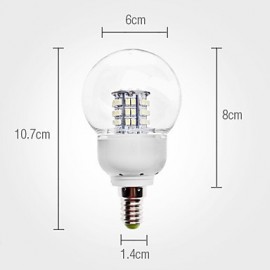 4W E14 LED Globe Bulbs G60 48 SMD 3528 250 lm Warm White / Cool White AC 220-240 / AC 110-130 V