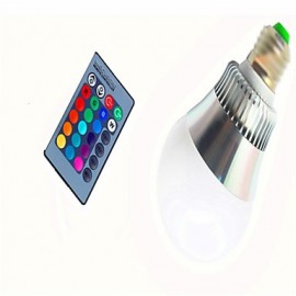 5W AC85-265V E14 / GU10 / E26/E27 / B22 LED Smart Bulbs A60(A19) 1 High Power LED 500 lm RGB Dimmable / Remote-Controlled / Decorative V 1 pcs