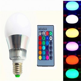 5W AC85-265V E14 / GU10 / E26/E27 / B22 LED Smart Bulbs A60(A19) 1 High Power LED 500 lm RGB Dimmable / Remote-Controlled / Decorative V 1 pcs