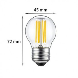 3PCS 6W E26/E27 LED Filament Bulbs G45 6 COB 560 lm Warm White (220V-240V)