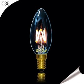 E14 2200K-3000K 220V 3W 4LED Dimmable Retro Imitation Tungsten Filament LED Candle Light