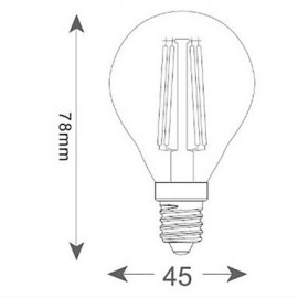 ON E14 4W 4 COB 400 LM Warm White G45 edison Vintage LED Filament Bulbs AC 220-240 V