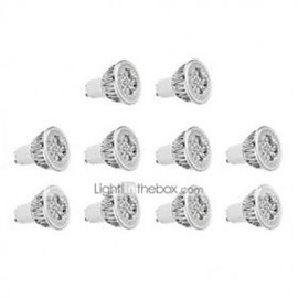 6W GU10 LED Spotlight 4 High Power LED 330 lm Warm White / Cool White AC 85-265 V 10 pcs