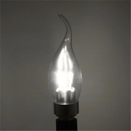 5pcs 5W E14 450-500LM 6000-6500K Cool White Color LED Candle Style Candle Bulb (85-265V)