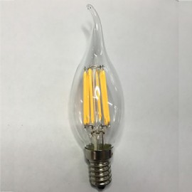 6W E12 LED Candle Lights CA35 6 COB 600 lm Warm White Dimmable AC 110-130 V 1 pcs