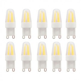 3W G9 LED Bi-pin Lights G95 COB 230-250 lm Warm White Waterproof AC110/AC220V 10 pcs