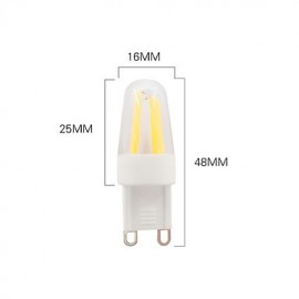 3W G9 LED Bi-pin Lights G95 COB 230-250 lm Warm White Waterproof AC110/AC220V 10 pcs