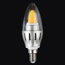 E14 5W 400LM 2700K LED Candle Style White Light Bulb (90~265V) 15000 Hours Life CE Certified-Silver