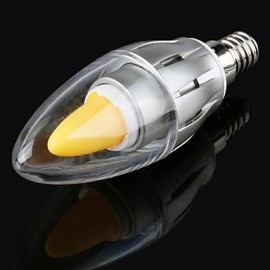 E14 5W 400LM 2700K LED Candle Style White Light Bulb (90~265V) 15000 Hours Life CE Certified-Silver