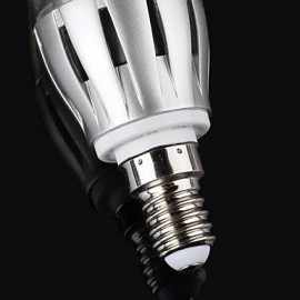 E14 5W 400LM 2700K LED Candle Style White Light Bulb (90~265V) 15000 Hours Life CE Certified-Silver