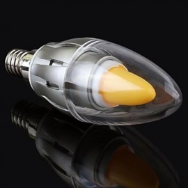 E14 5W 400LM 2700K LED Candle Style White Light Bulb (90~265V) 15000 Hours Life CE Certified-Silver