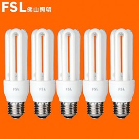 5 pcs E26/E27 T3 3U 11W 580LM 6500K Cool White Light CFL Bulbs (AC220V)