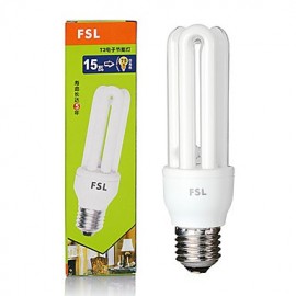 5 pcs E26/E27 T3 3U 15W 760LM 6500K Cool White Light CFL Bulbs (AC220V)