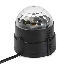 3W LED Stage Lights Rotatable 1 High Power LED 360 lm RGB Sound-Activated / Decorative AC 85-265 V 1 pcs