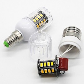 6PCS High Luminous E27 E14 220V 30*SMD5733 LED Corn Bulb 3W Spotlight LED Lamp Candle Light