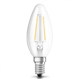 12 Pack 2W E14 LED Filament Bulbs C35 2 COB 200 lm Warm White Decorative AC 220-240 V