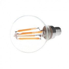 4W E14 E26/E27 E12 LED Filament Bulbs G45 4 COB 400 lm Warm White Dimmable Decorative AC 220-240Dimmable/ or AC 110-130 VDimmable- 6 pcs