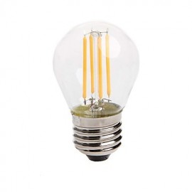 4W E14 E26/E27 E12 LED Filament Bulbs G45 4 COB 400 lm Warm White Dimmable Decorative AC 220-240Dimmable/ or AC 110-130 VDimmable- 6 pcs