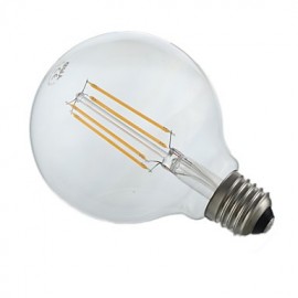 6W E27 LED Filament Bulbs G95 4 COB 600 lm Warm White Dimmable AC 220-240 V 2 pcs