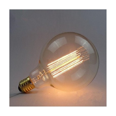 E27 40W G125 Straight Wire Large Bulb Edison Retro Decorative Light ...