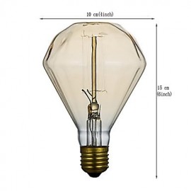 E27 40W G95 Diamond Straight Wire 220V Edison Lamp, A Large Lo Lo Bar Pendant Lamp