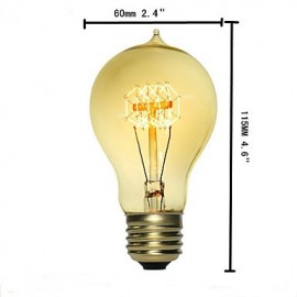 E26 / E27 40W A19 Edison Tungsten Wire 23 Water Droplets Around The Wire Lamp (Assorted Color)