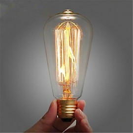 E27 220V 60W ST64 Retro Creative Decoration Tungsten Bulb