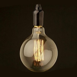 E27 AC220-240V 40W Silk Carbon Filament Incandescent Light Bulbs G80 Around Pearl