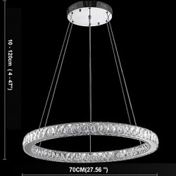 Crystal LED Pendant Lights Lighting Modern Single Rings D70CM K9 Large Crystal Indoor Ceiling Light Fixtures