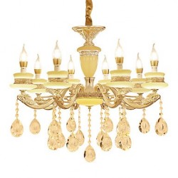 European Style Atmosphere Zinc Alloy Crystal Living Room Bedroom Home Chandelier