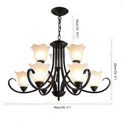 Traditional/Classic Vintage Retro Country Others Feature for LED Candle Style MetalLiving Room Bedroom Dining Room Study Chandelier