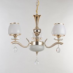 Modern/Contemporary Electroplated Feature for Crystal Metal Living Room Bedroom Dining Room Study Room/Office Chandelier