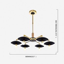 6 Light Personalized Chandelier for Bedroom, Living Room, Study Room/Office, Dining Room