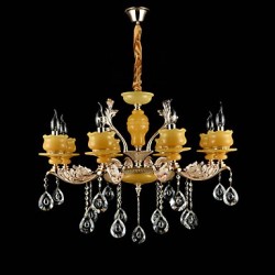 Traditional/Classic Zinc Alloy Feature for Crystal Mini Style Metal Living Room Bedroom Study Room/Office 8 Bulbs Chandelier