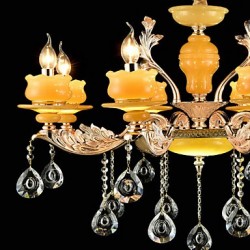 Traditional/Classic Zinc Alloy Feature for Crystal Mini Style Metal Living Room Bedroom Study Room/Office 8 Bulbs Chandelier