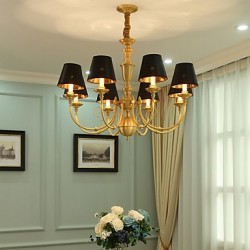Chandelier Traditional/Classic Country Brass Feature for LED Mini Style ...
