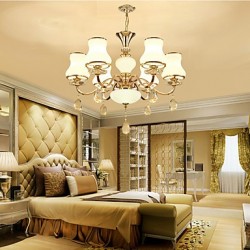 Chandelier Modern/Contemporary Electroplated Feature for Crystal Metal Living Room Bedroom /Office