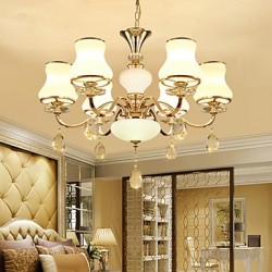 Chandelier Modern/Contemporary Electroplated Feature for Crystal Metal Living Room Bedroom /Office