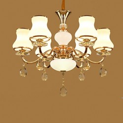 Chandelier Modern/Contemporary Electroplated Feature for Crystal Metal Living Room Bedroom /Office