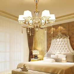 Chandelier Modern/Contemporary Electroplated Feature for Crystal Metal Living Room Bedroom /Office