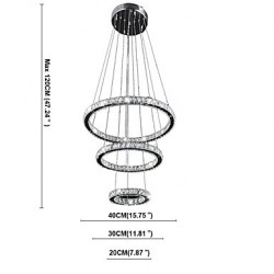 Dimmable LED Lighting Indoor Modern Ceiling Pendant Light Chandeliers Lighting Fixtures with Remote Control