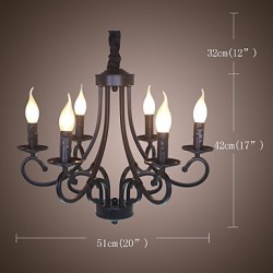 Modern/Contemporary Traditional/Classic Rustic/Lodge Vintage Country Others Feature for Mini Style Candle Style MetalLiving Chandelier