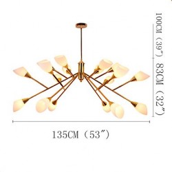 Nordic Simple Atmospheric Pastoral Chandelier Creative Personality Dining Room Villa Hotel Lobby Living Room Chandelier Lamp