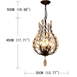 4Lights Crystal Chandelier Modern/Contemporary Traditional/Classic Rustic/Lodge Vintage Retro Lantern Country Antique Brass Feature